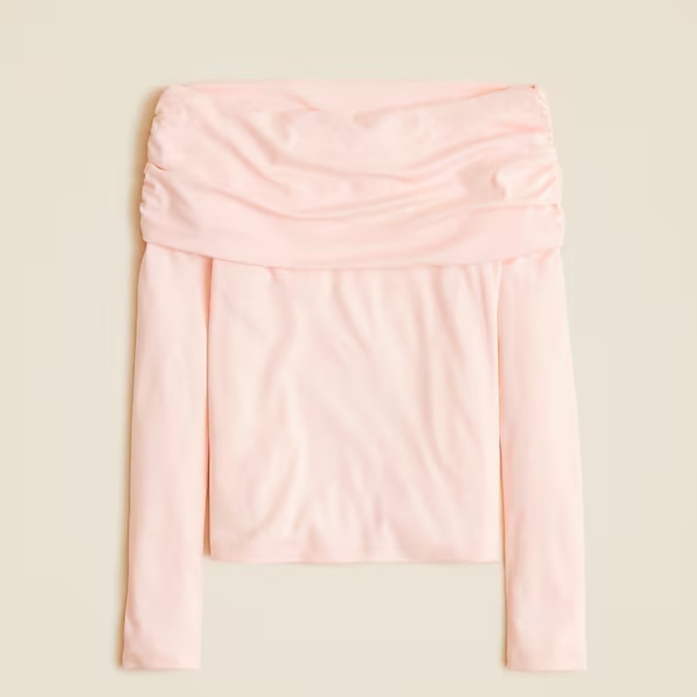 J crew fairy whispers Refined rib off-the-shoulder top